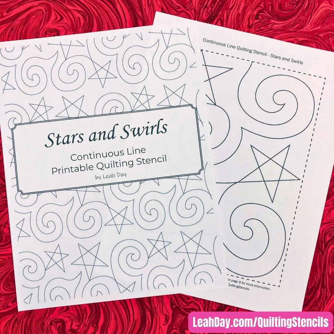 Printable Quilting Stencils PDF Easy Quilting On Paper Stars And Swirls