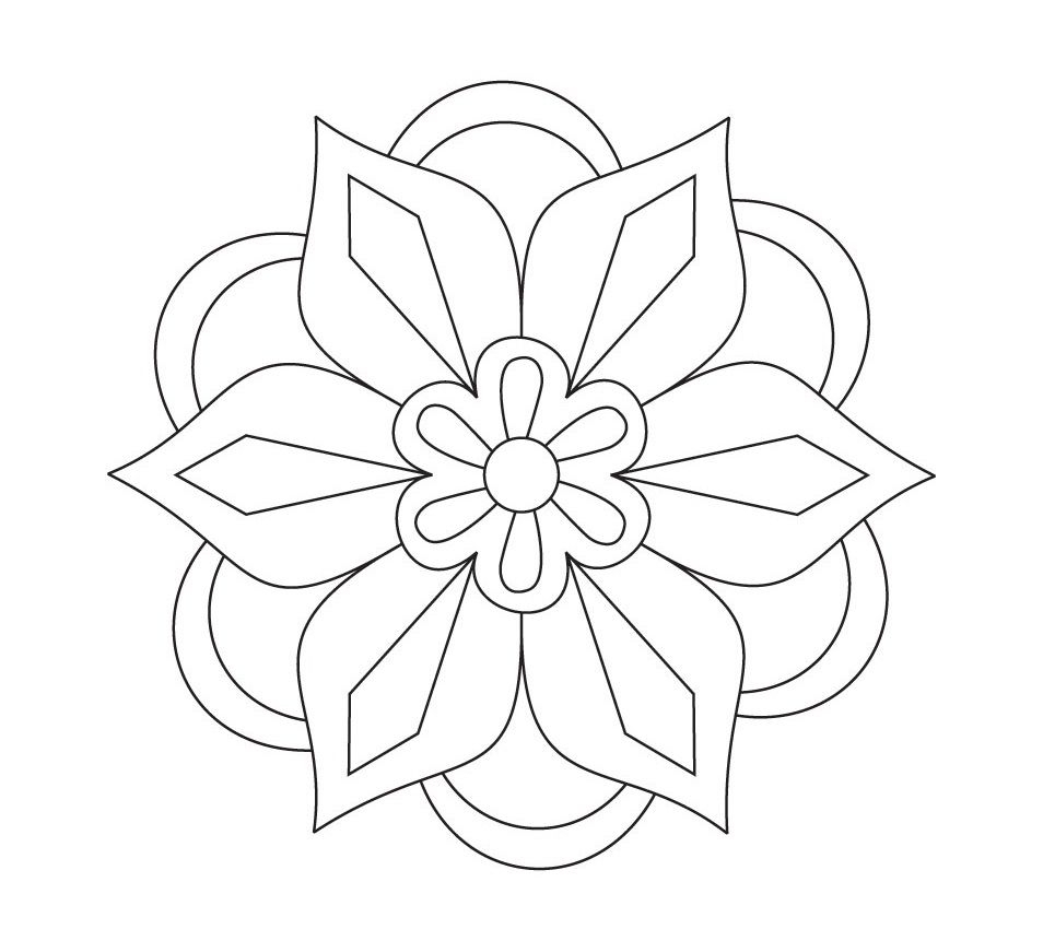 Printable Rangoli Coloring Pages
