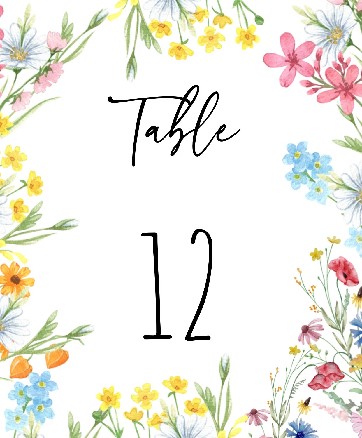 Printable Table Numbers 1 30 Instant Download A Step by Step 