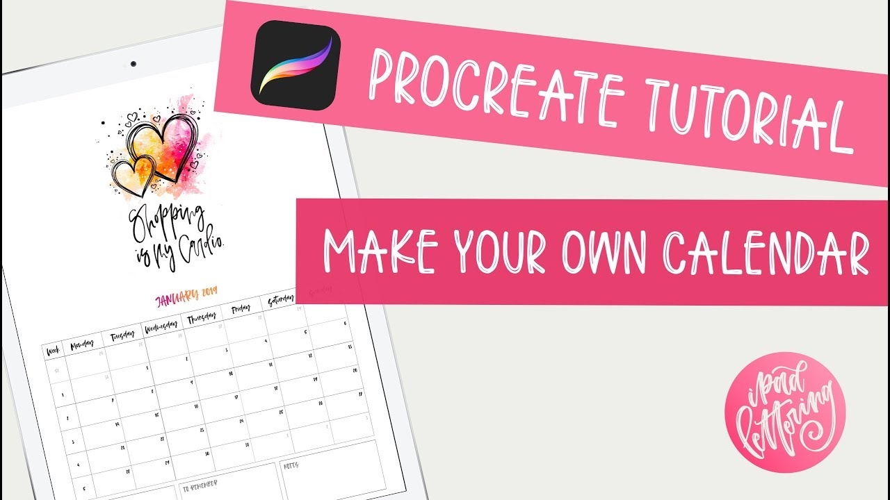 Procreate TUTORIAL Calendar Maker How To Create A PRINTABLE CALENDAR On Your IPad Or IPhone 