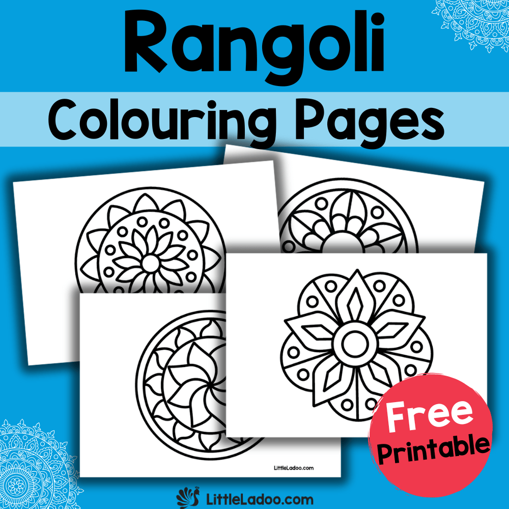 Rangoli Colouring Pages Free Printable 