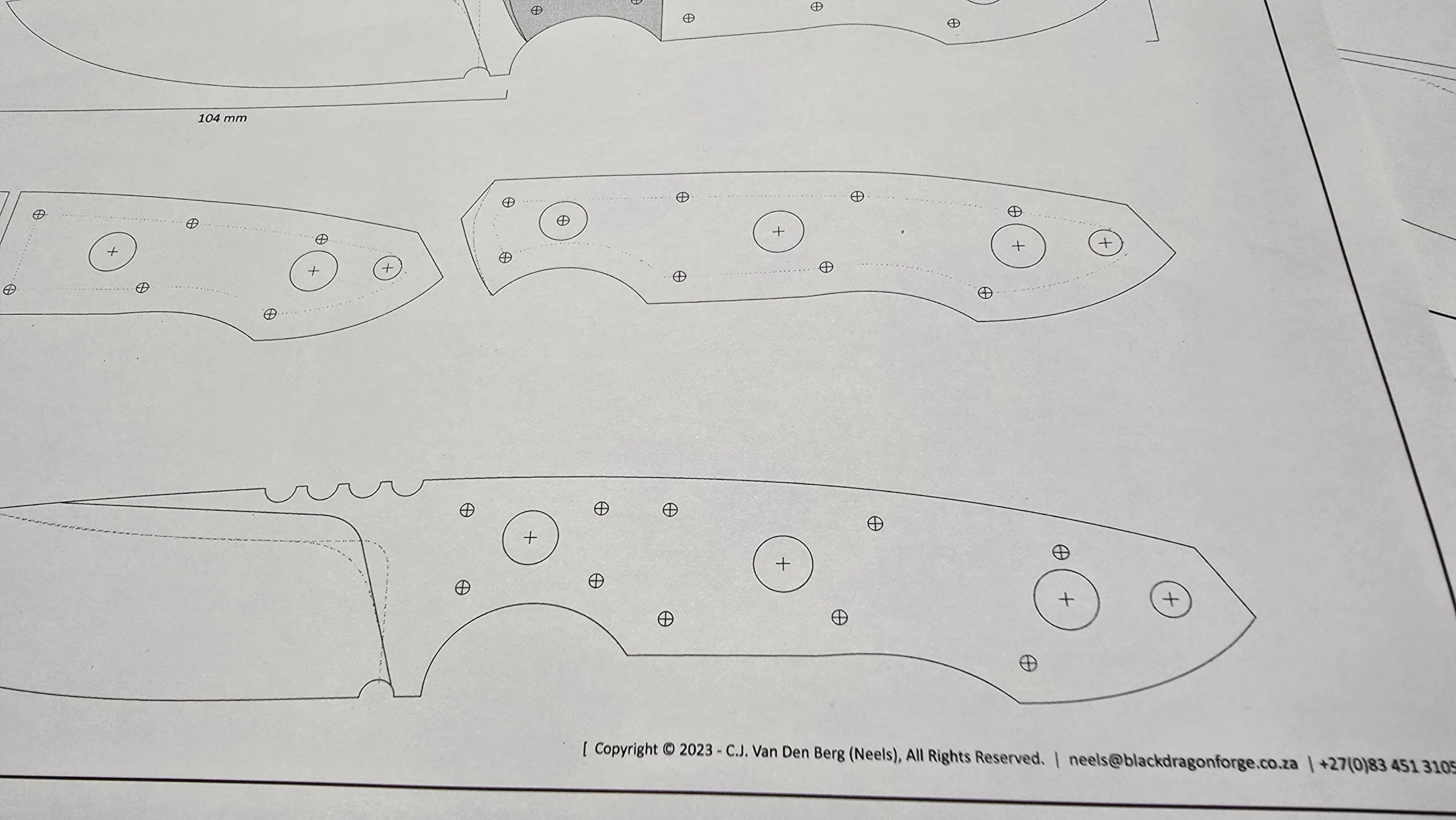 Knife Designs Templates Printable