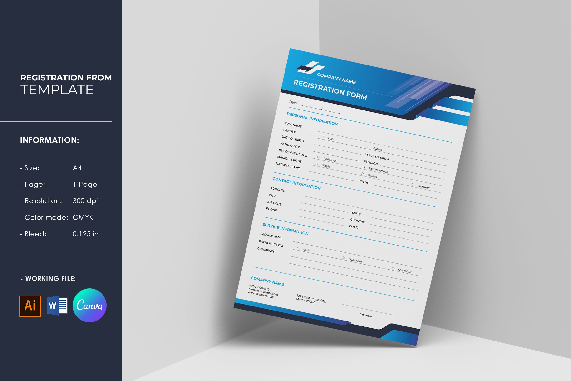 Registration Form Template Canva Illustrator And 2225480 