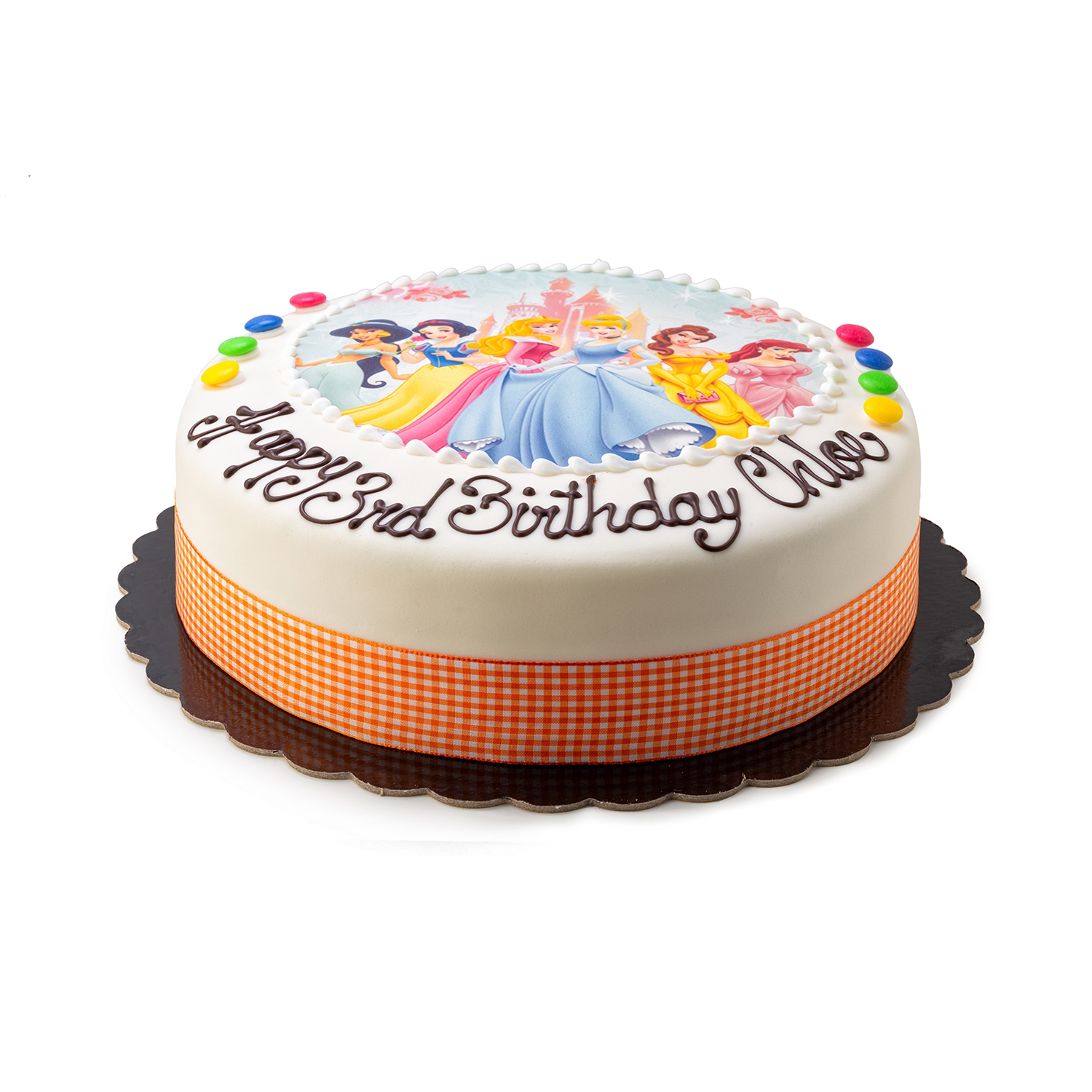 Round Sponge Cake With Printed Picture Xarlotta Busy Bee