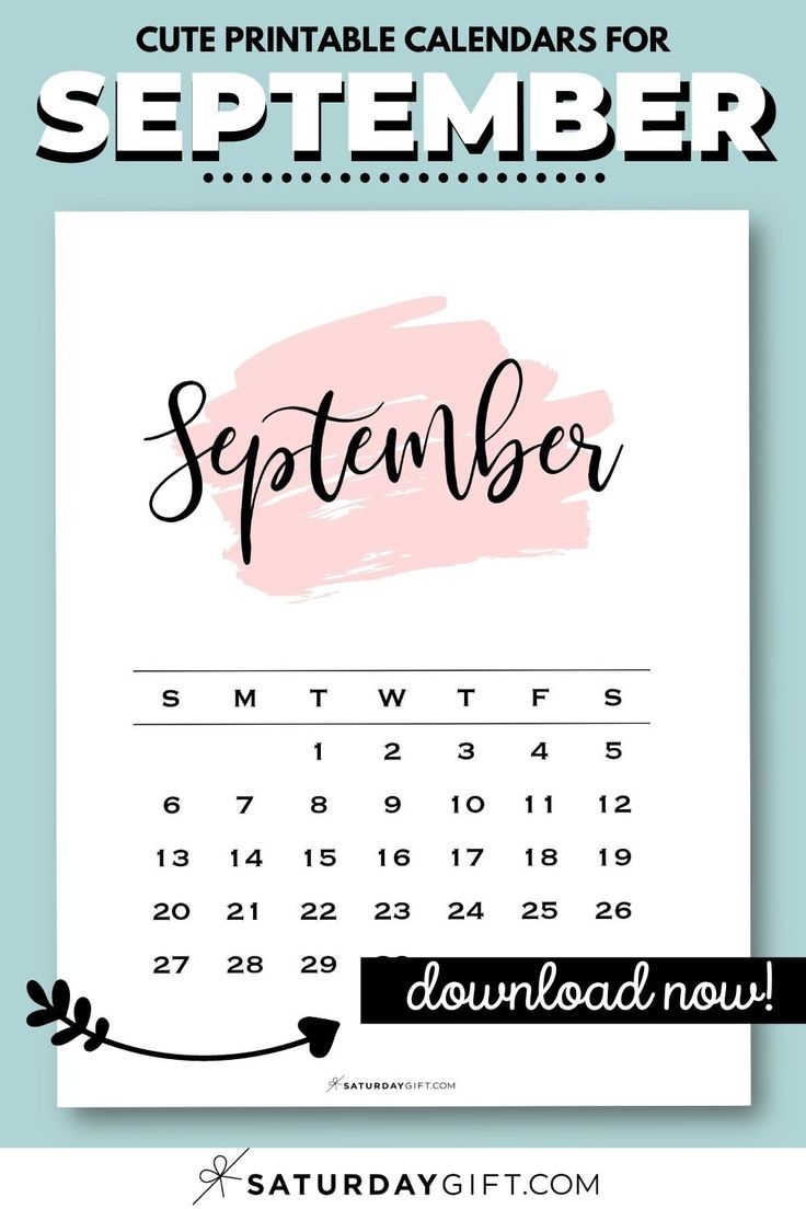 September Cute Printable Calendars