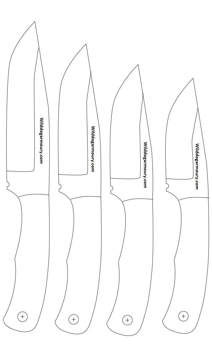 Printable Fixed Blade Knife Templates