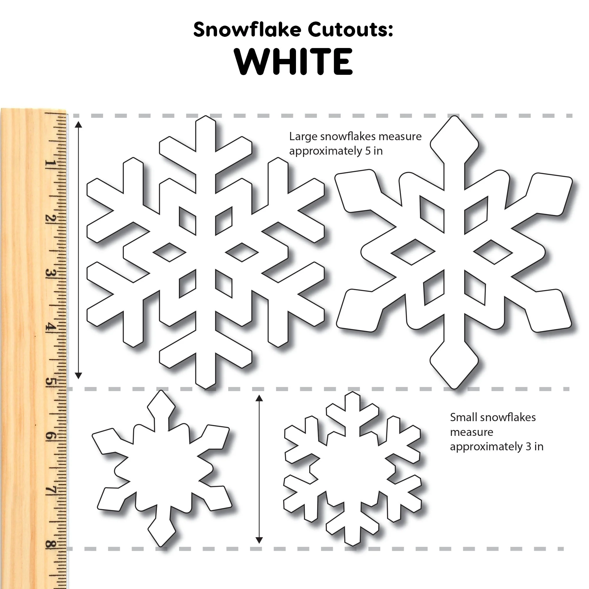Snowflake Paper Cutouts 80 With Idea Guide Multipurpose Copy 