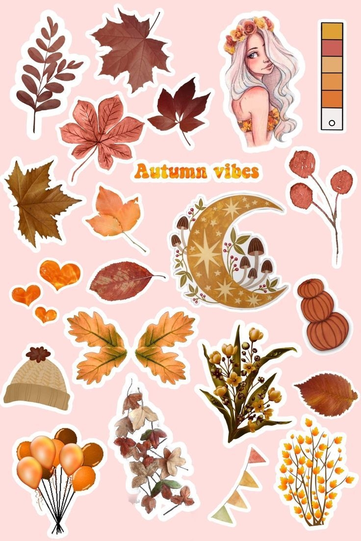 Sticker Aesthetic Autumn Printable By Yanna Pegatinas 