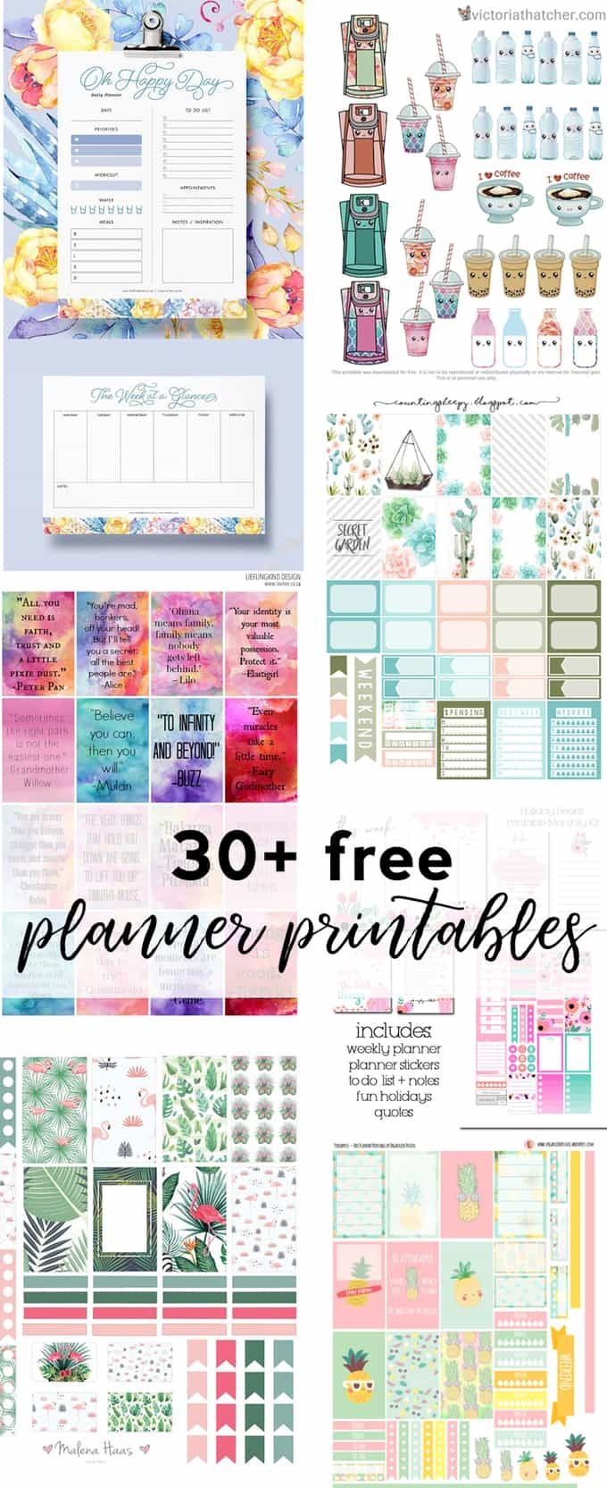 Free Day Designer Planner Sticker Printables