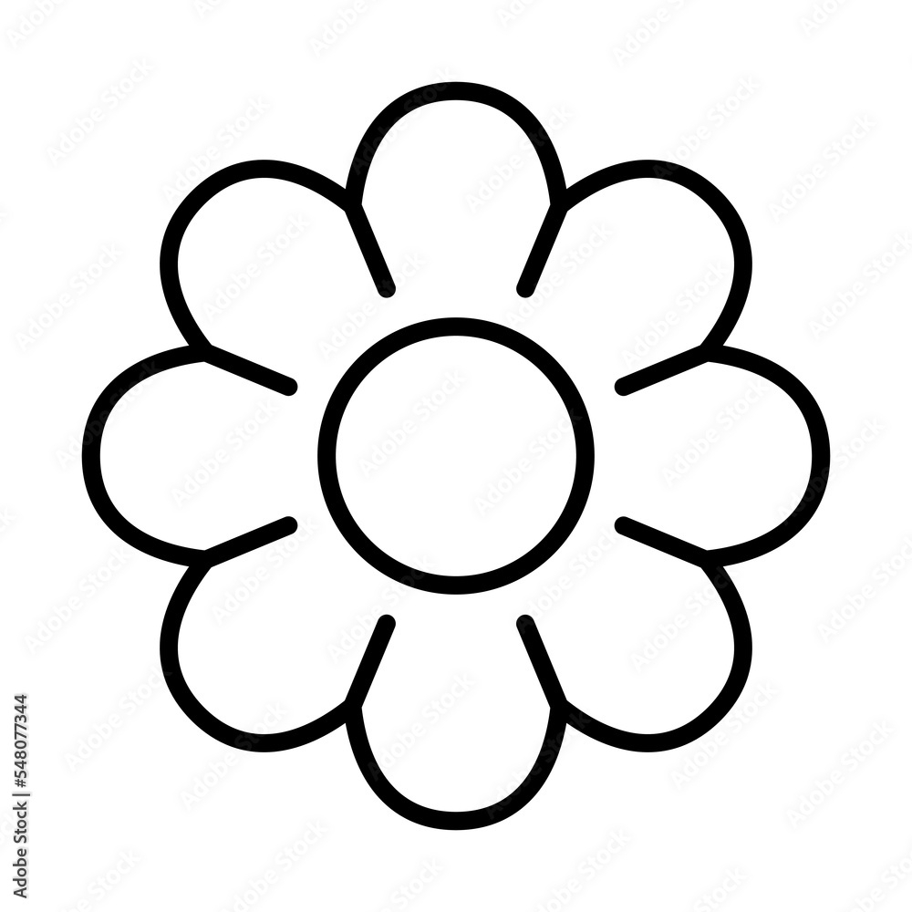Stock Vektorgrafik Daisy Flower Icon Logo Design Vector Template 