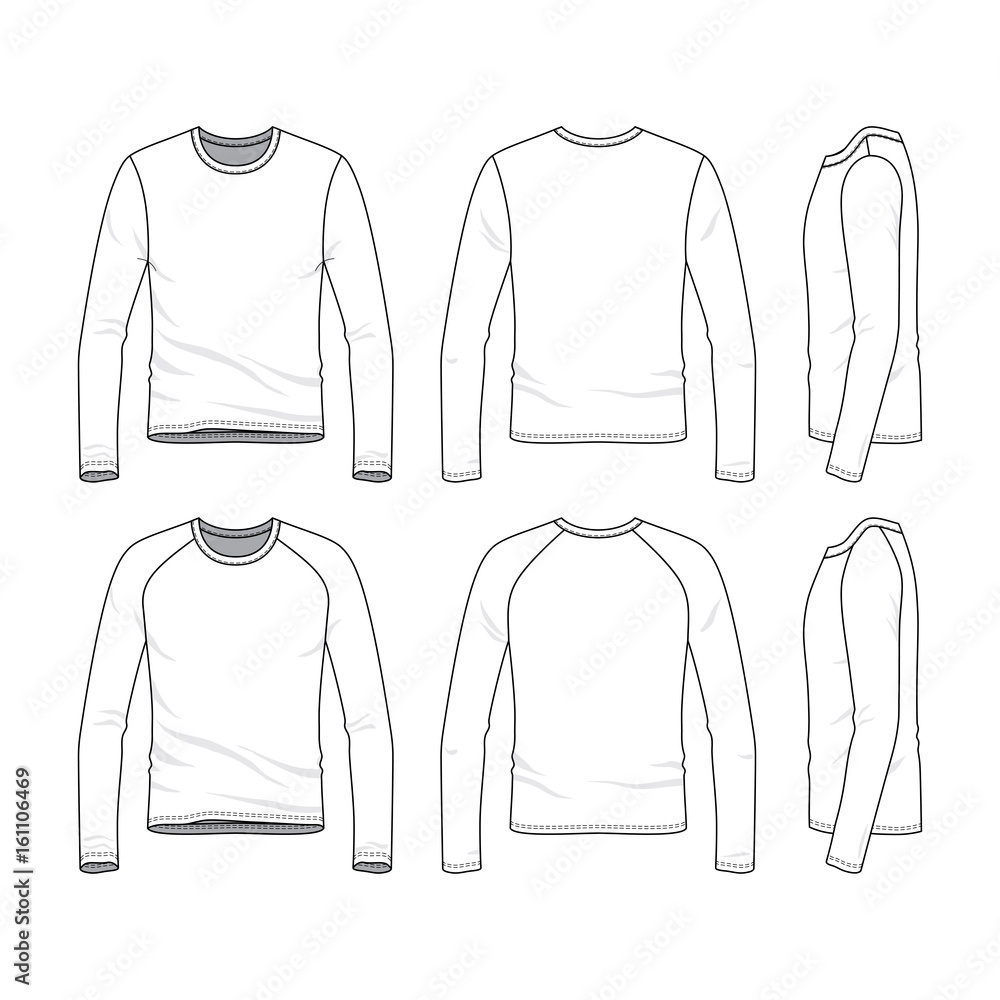 Stock Vektorgrafik Vector Templates Of Clothing Set Front Back 