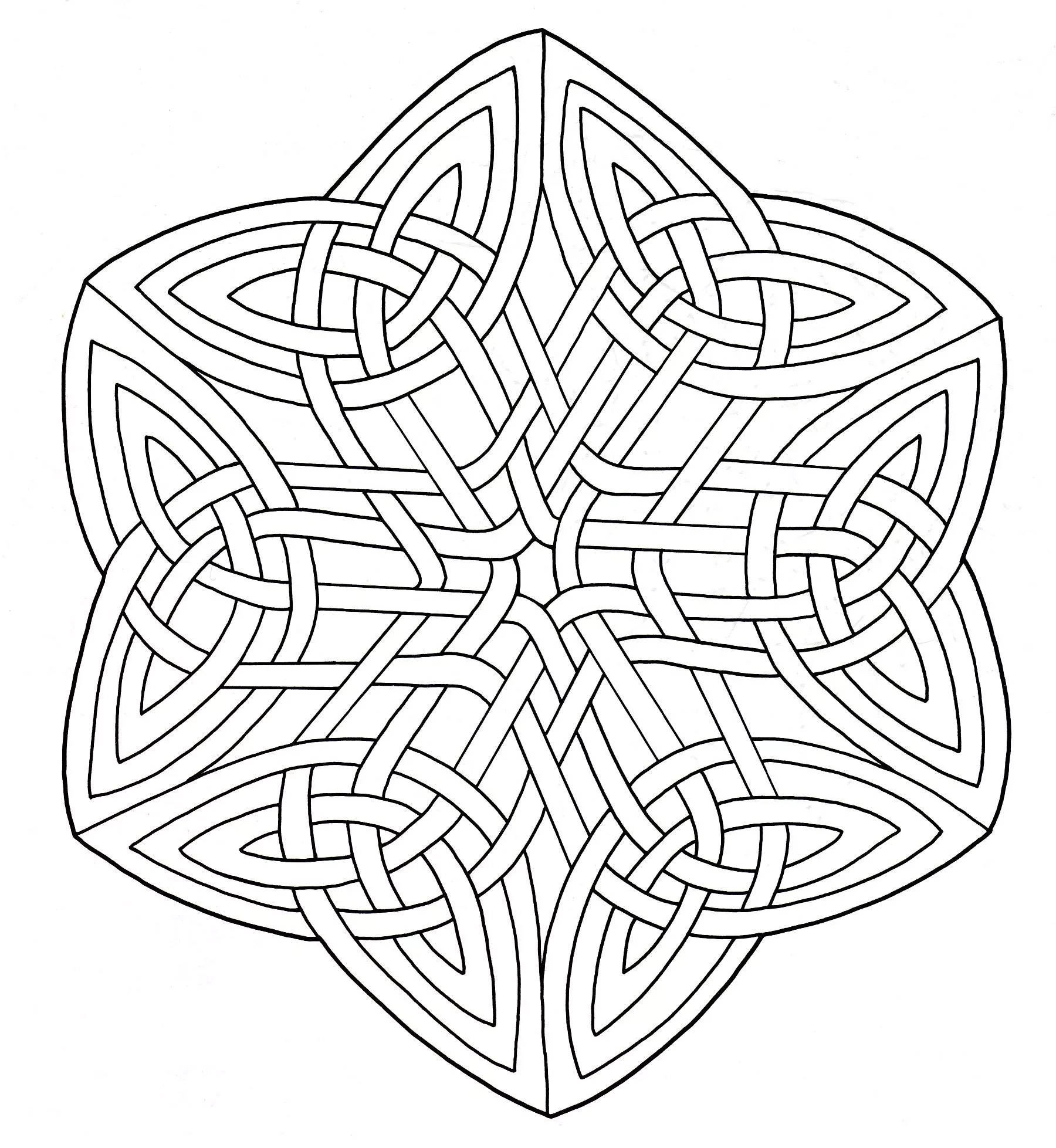 Symmetric Celtic Art Mandala Mandalas With Geometric Patterns