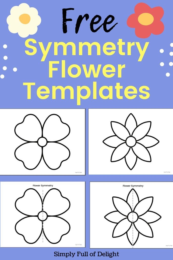 Symmetry Flower Painting with Free Printable 