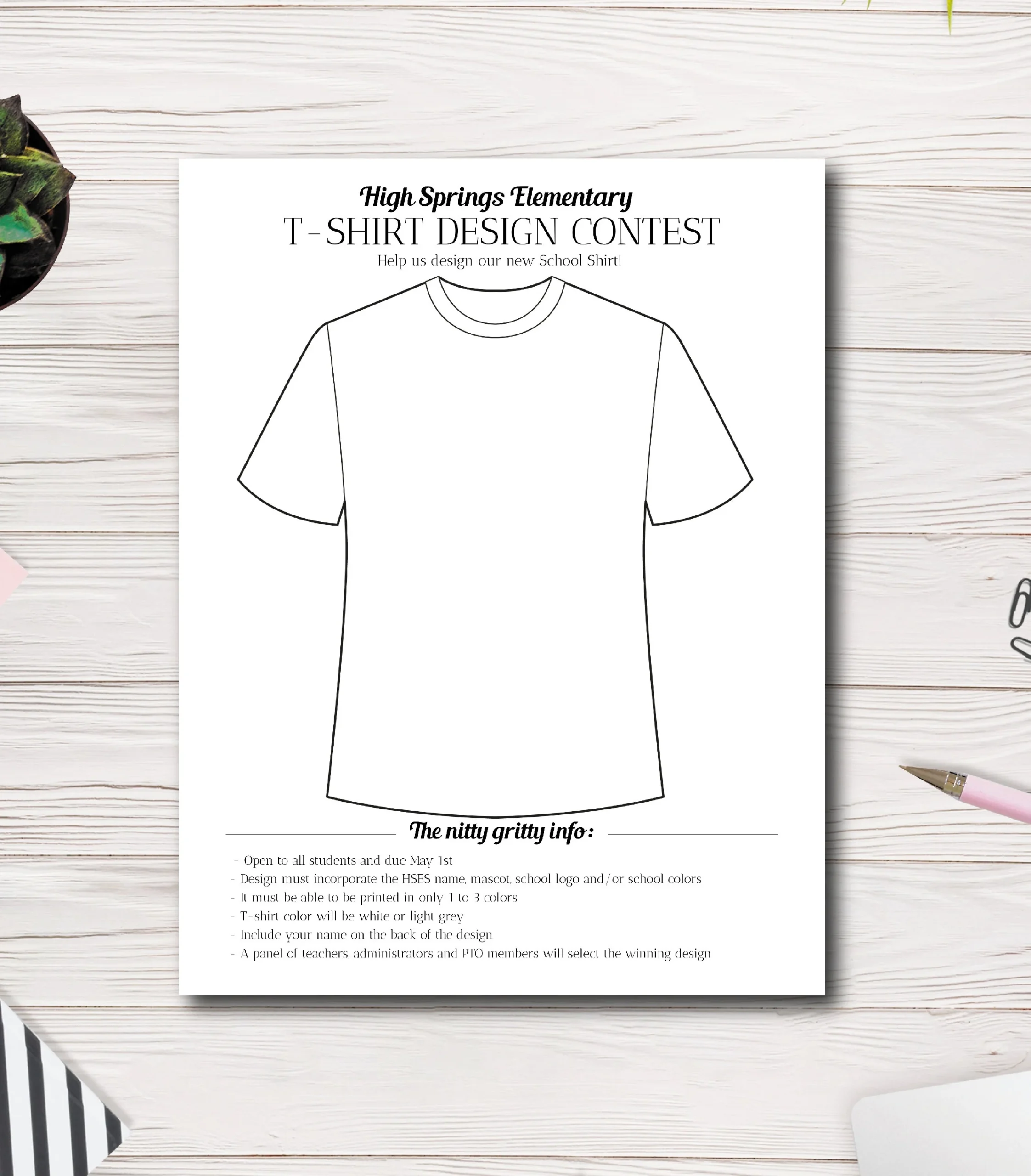 T Shirt Design Contest Flyer Vorlage T Shirt Design Zeichnen PTA 