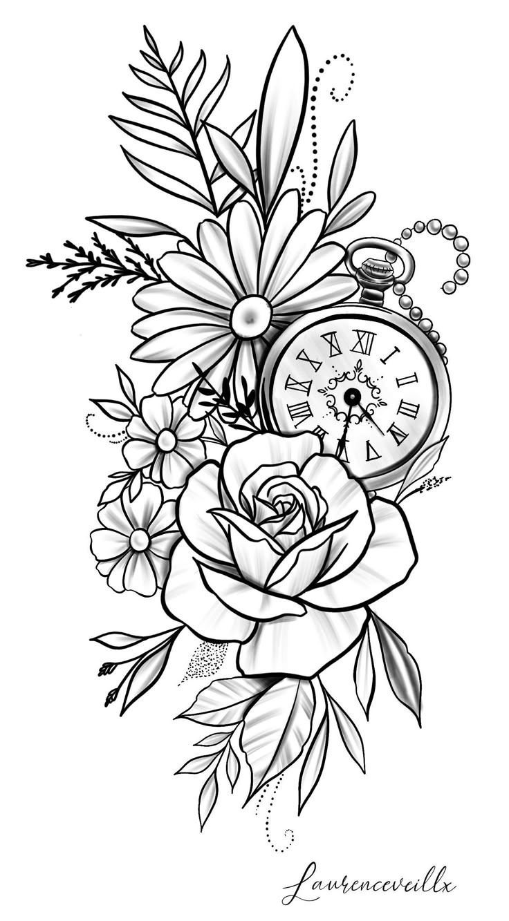 Tattoo Design Digital Download Art Print Par LaurenceVArtiste 
