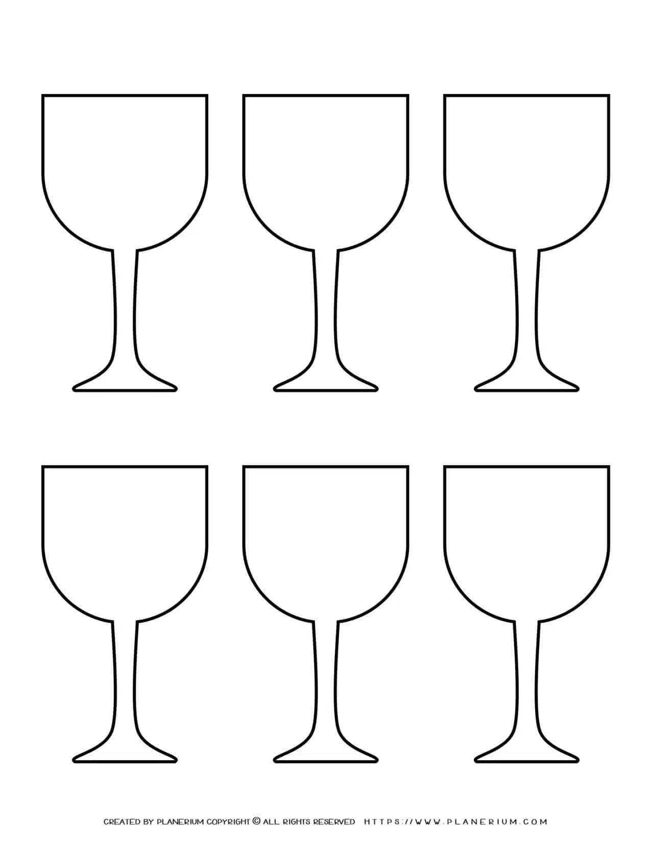 Templates Six Wine Glasses Planerium Worksheets Library