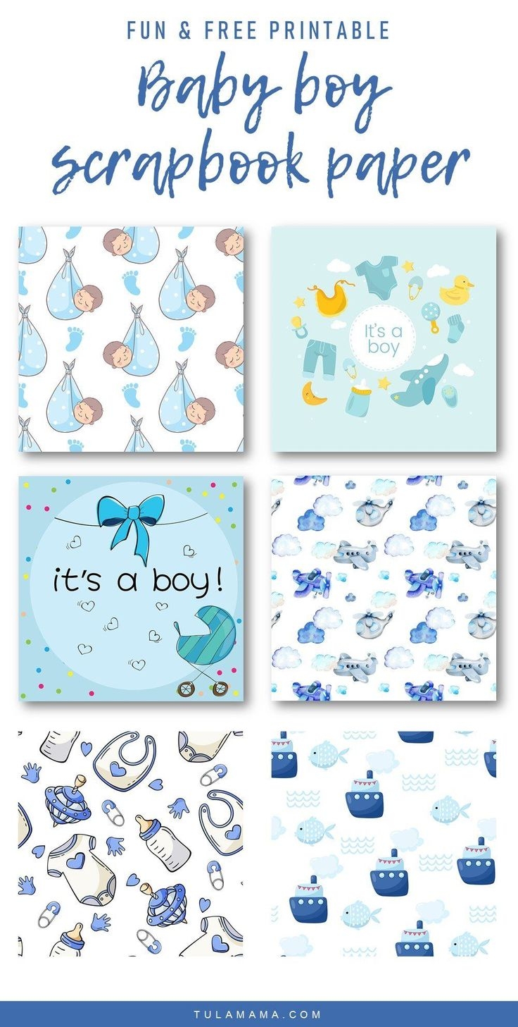 The Cutest Baby Boy Scrapbook Paper Free Printable
