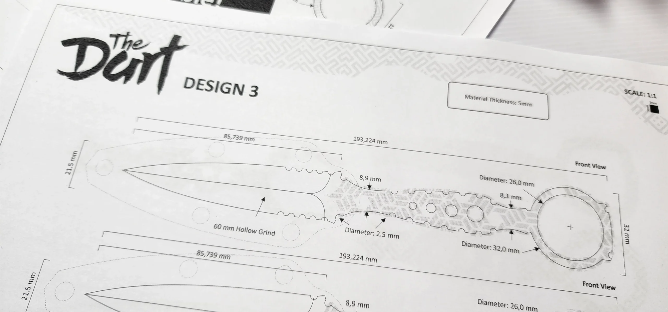 The DART EDC Knife Design Template Black Dragon Forge