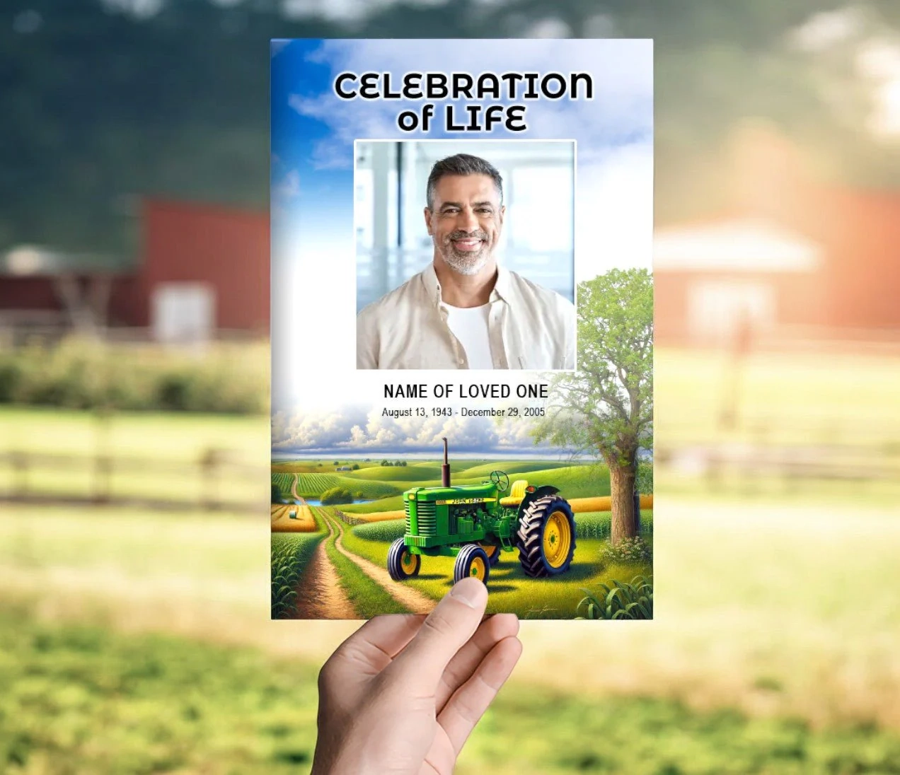 Tractor Funeral Program Template The Funeral Program Site
