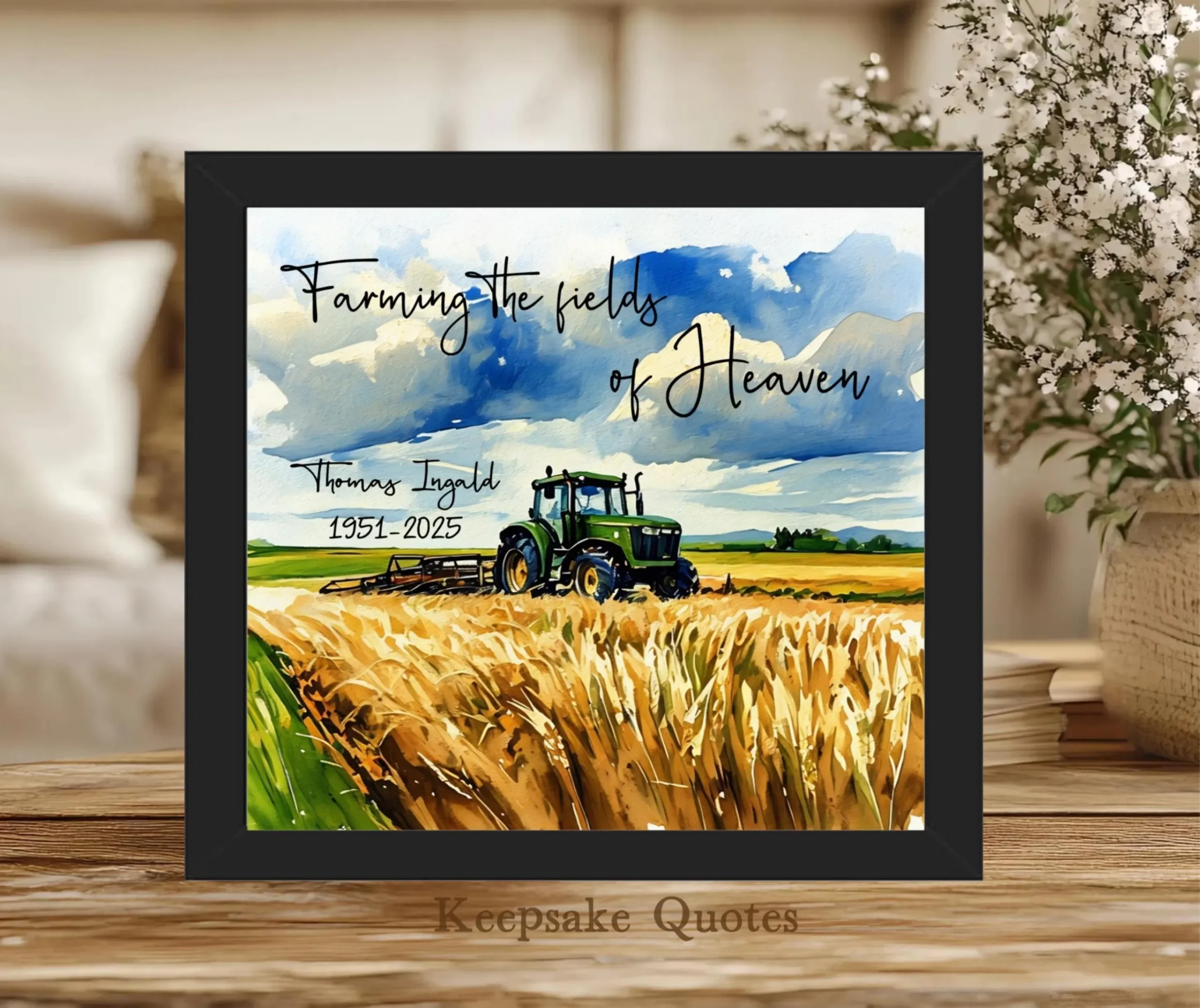 Tractor Memorial Etsy