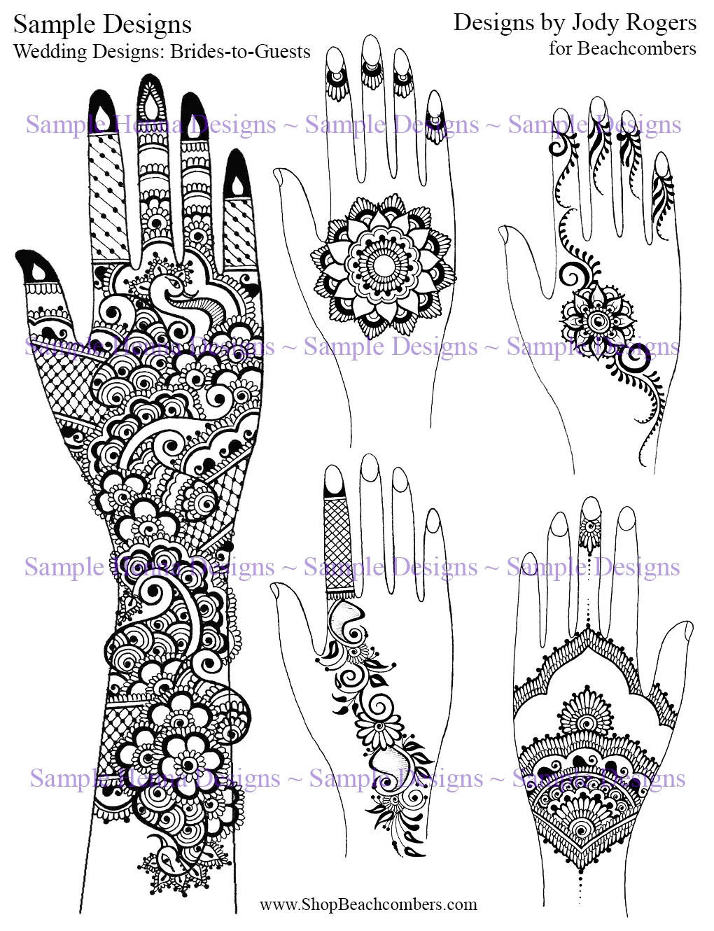 Printable Henna Designs Template