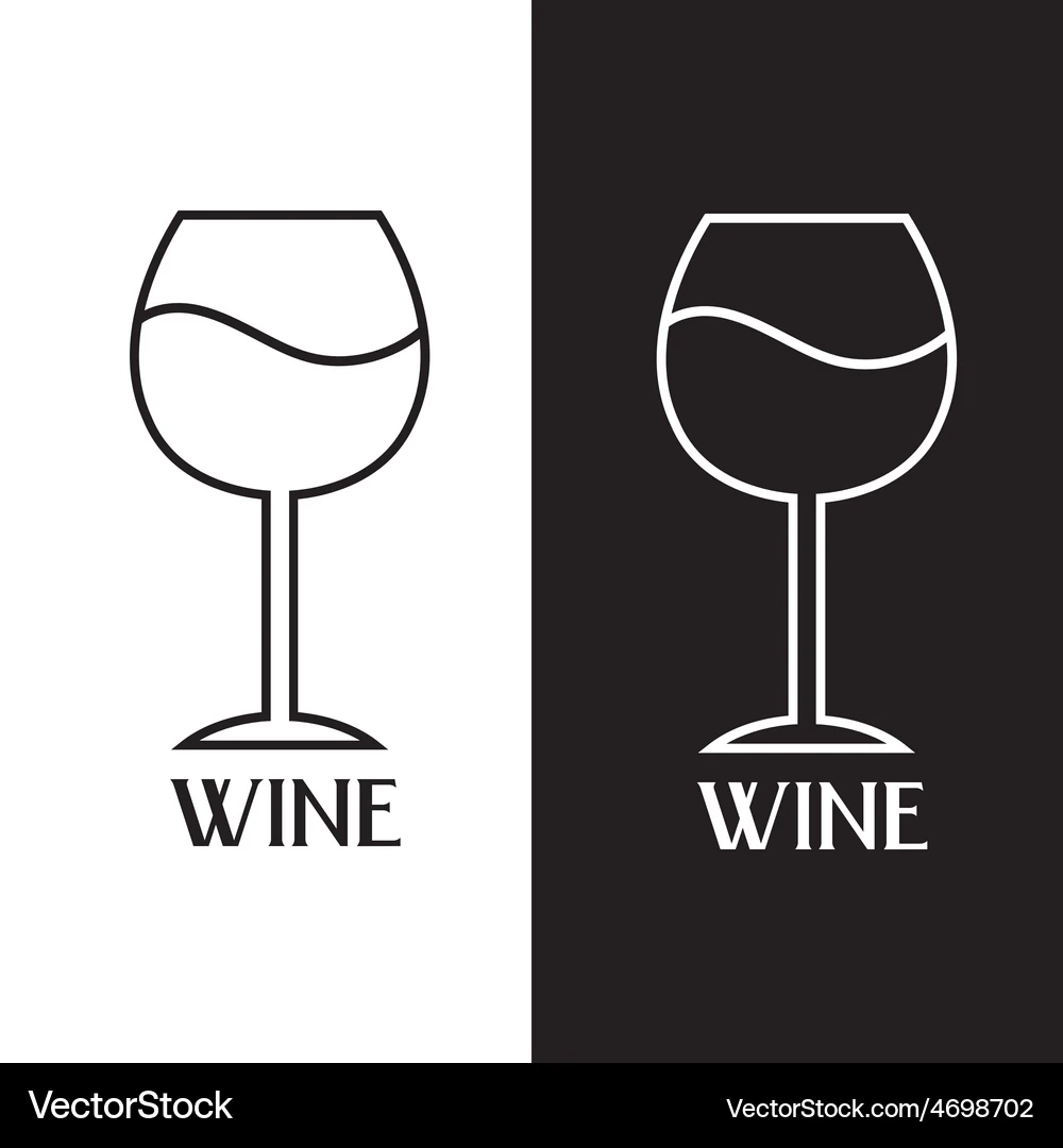 Wine Glass Design Template Royalty Free Vector Image