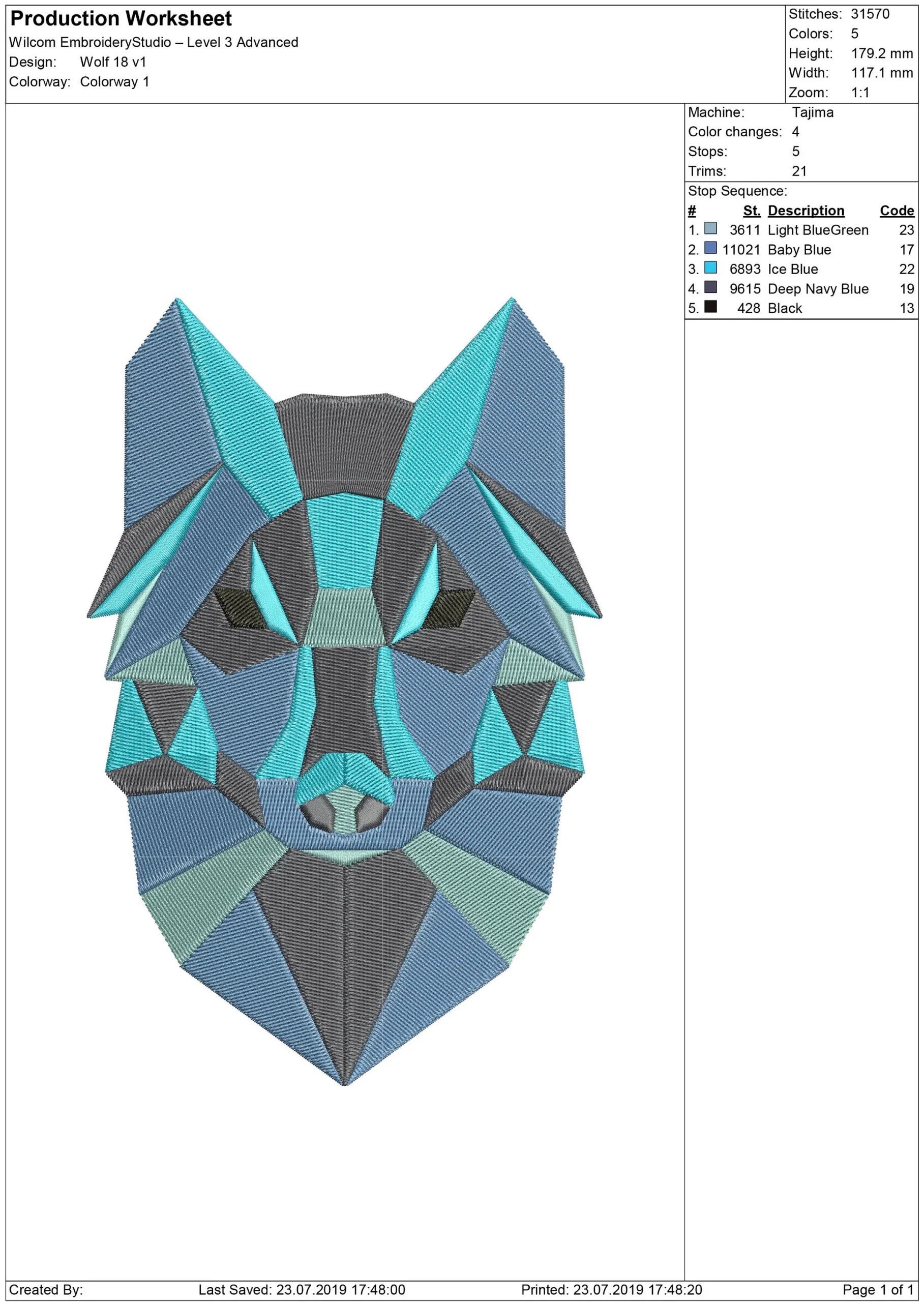 Wolf Geometric Graphics Embroidery Design Files Etsy UK