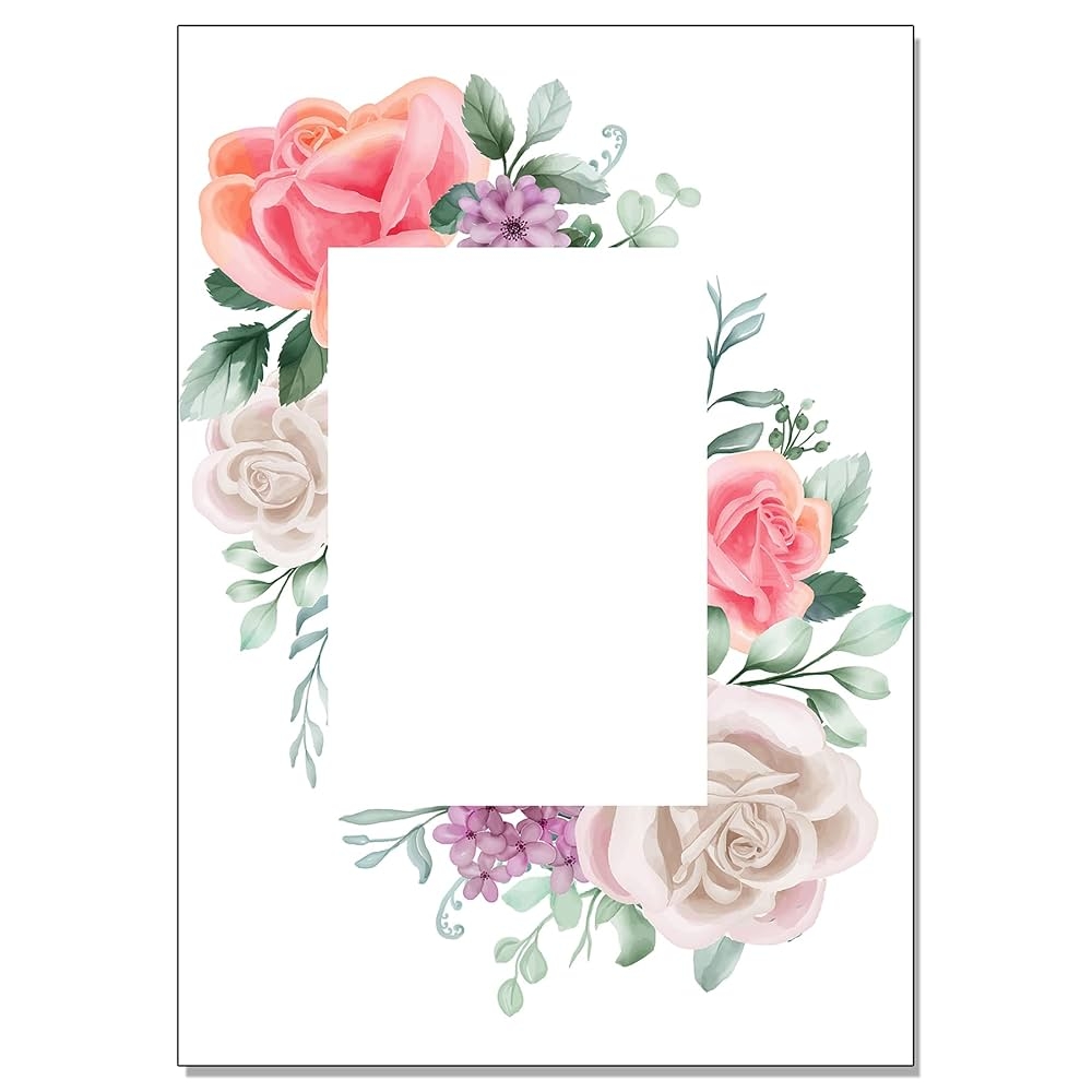 Xia Floral Design Printed A4 Sheet Letter Stationery Paper Pre 